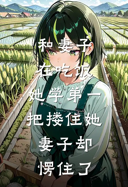 和妻子在吃饭，她学弟一把搂住她，妻子却愣住了